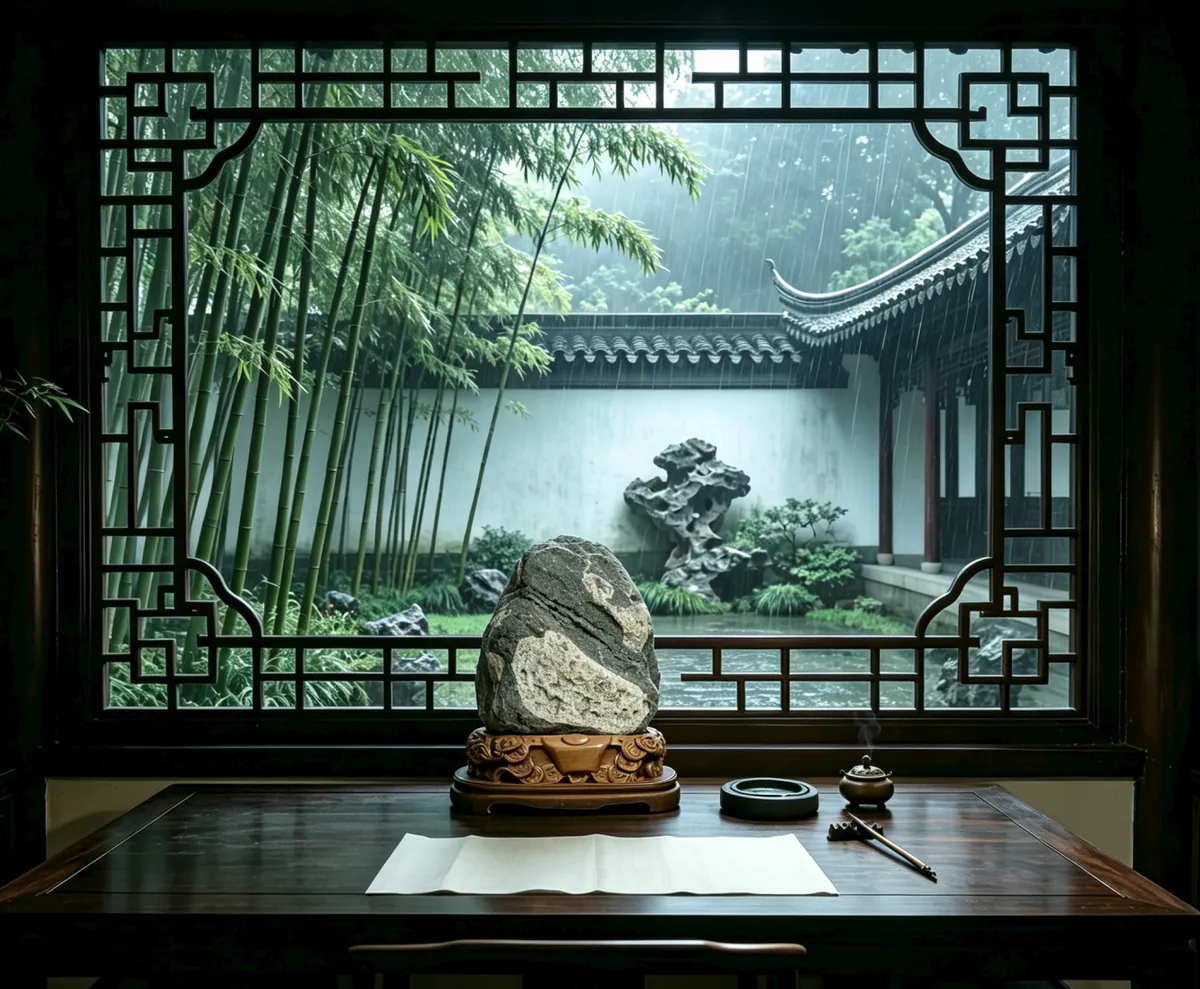 案头供石